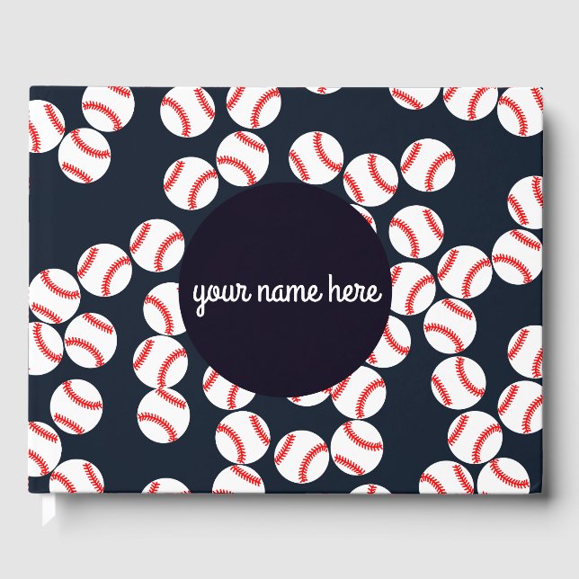 Livre d'invité de baseball personnalisé (Recto)