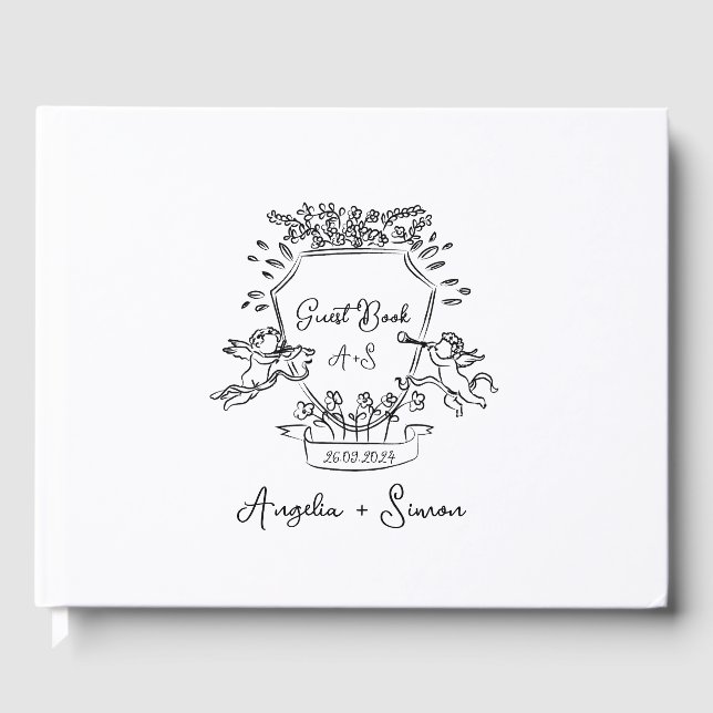 Livre d'invité de Crest dessiné à la main (Recto)