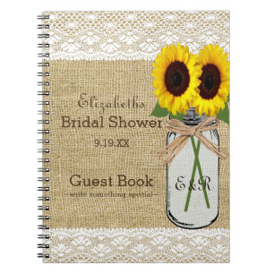 Livre d'invité de Fête de la mariée de pot et de