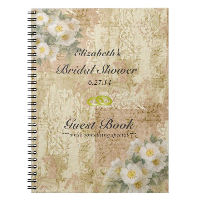 Livre d'invité de Fête de la mariée de Rose-Cru (Devant)