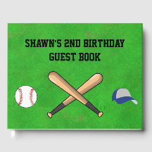 Livre d'invité de la fête de baseball