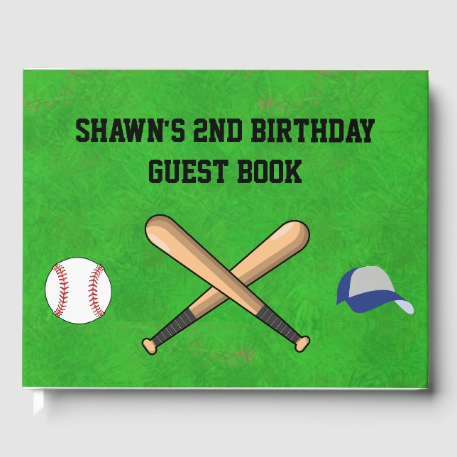 Livre d'invité de la fête de baseball (Recto)