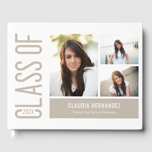 Livre d'invité de la fête de graduation simple Coo (Recto)