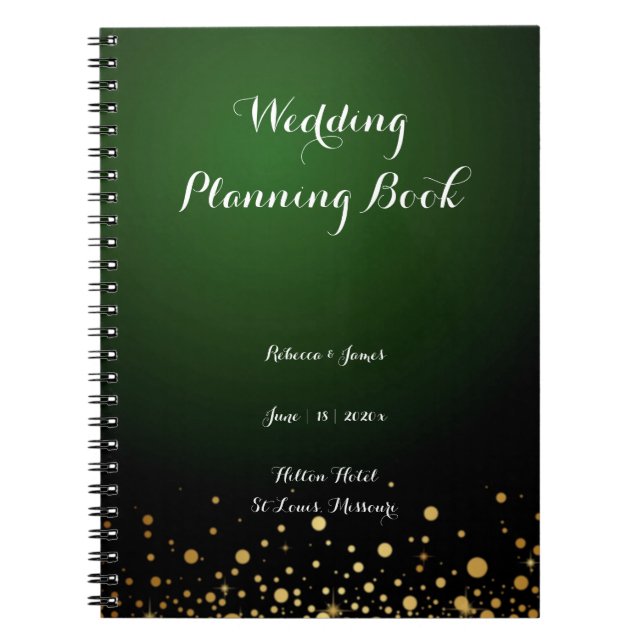 livre d'invité de la planification mariage verte e (Devant)