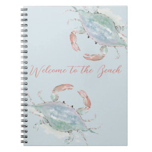 Livre d'invité de location de crabe d'aquarelle pe