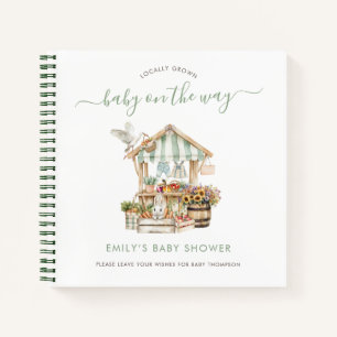 Livre d'invité du Baby shower du marché cultivé lo