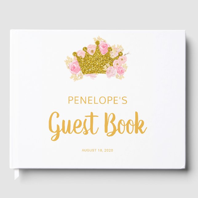 Livre d'invité du Baby shower Princess, Fairytale (Recto)