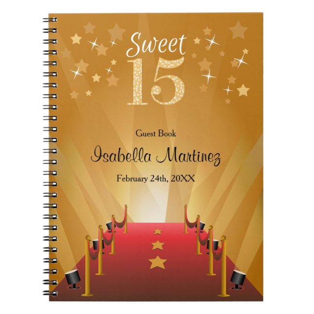Livre d'invité du bonbon 15 à star de Hollywood de (Devant)
