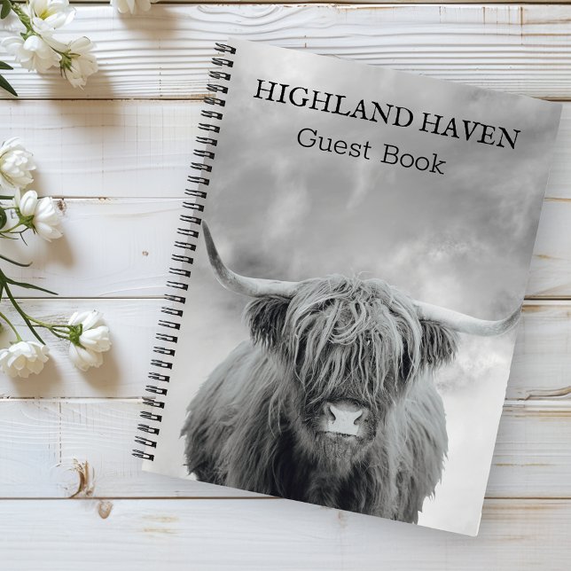 Livre d'invité du Cabine de la vache Highland (Créateur téléchargé)