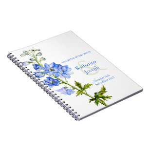 Livre d'invité du mariage bleu Delphinium