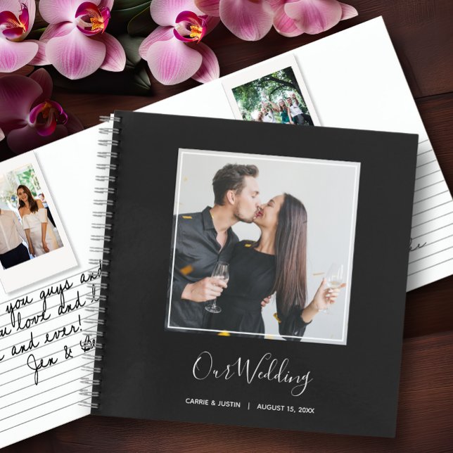 Livre d'invité du Mariage de message photo instant (Choose SOFT or HARD cover and the inside page style.)