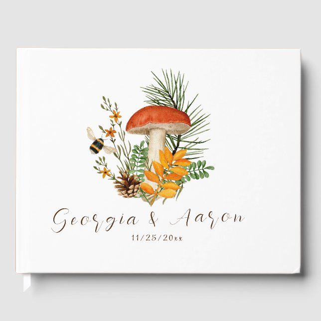 Livre d'invité du Mariage du champignon forestier (Recto)