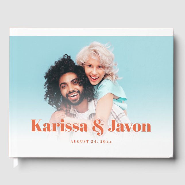 Livre d'invité du Mariage photo styled Retro Color (Recto)