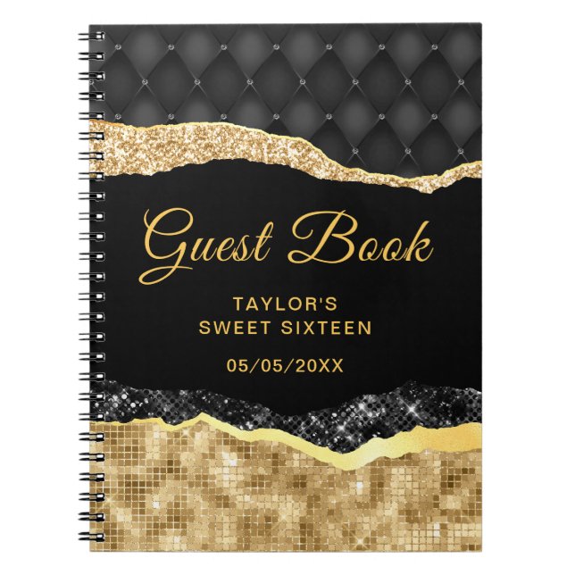 Livre d'invité du Sweet sixteen des larmes de glam (Devant)