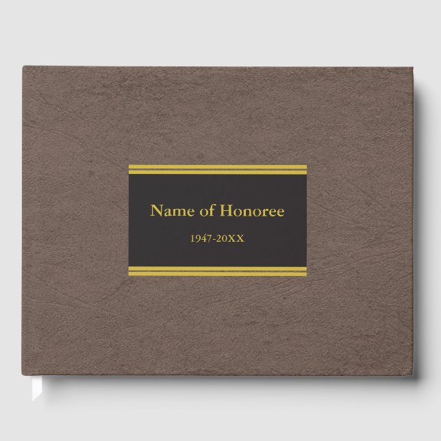 Livre d'invité en faux cuir élégant (Recto)
