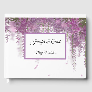 Livre d'Invité Floral Violet