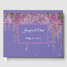 Livre d'Invité Floral Violet (violet)