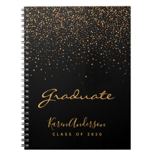 Livre d'invité Graduation fête diplôme noir or