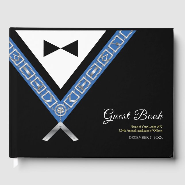 Livre d'invité maçonnique | Freemason Officier Jew (Recto)