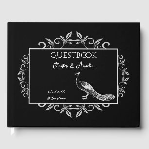 Livre d'invité Mariage de Black Peacock