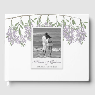Livre d'invité Mariage de la Wisteria peinte