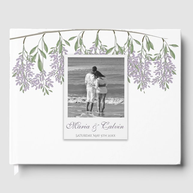 Livre d'invité Mariage de la Wisteria peinte (Recto)