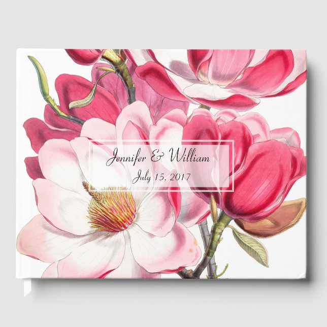 Livre d'invité Mariage de Southern Pink Magnolias (Recto)