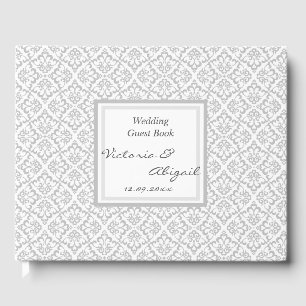Livre d'invité mariage - Design blanc et gris 3