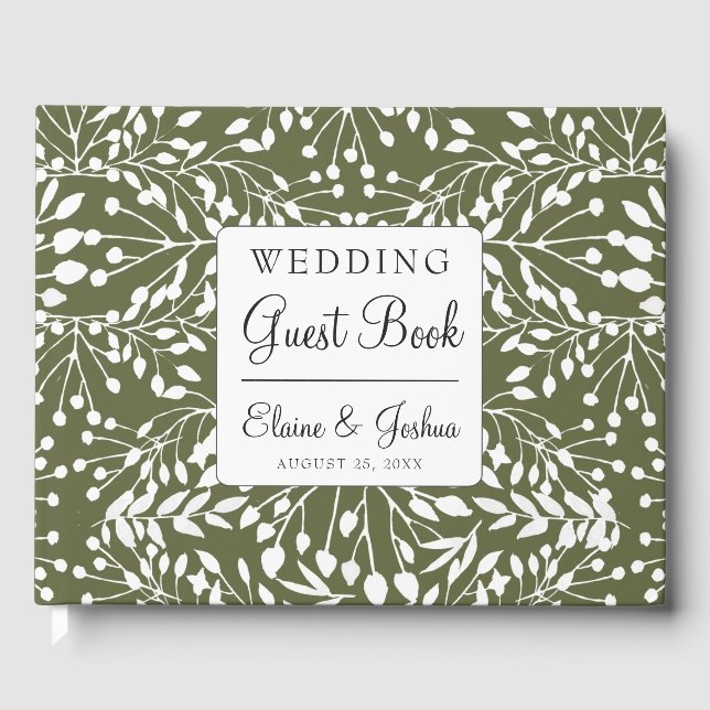 Livre d'invité mariage Glam Greenery (Recto)