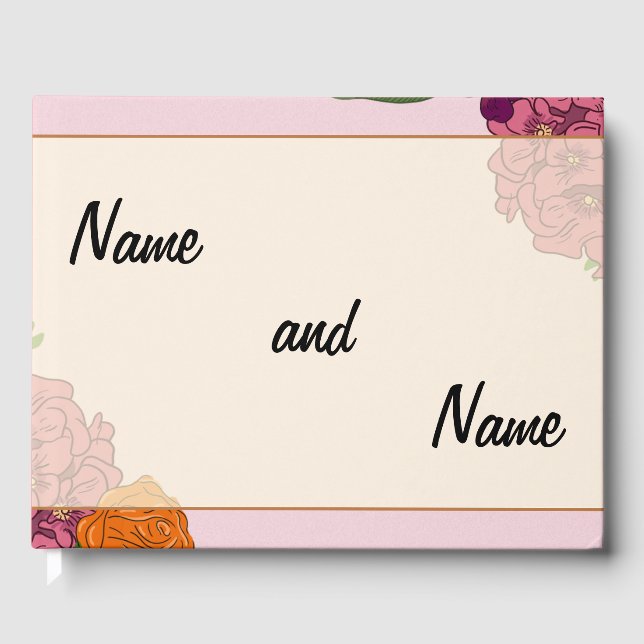 livre d'invité mariage personnalisable (Recto)