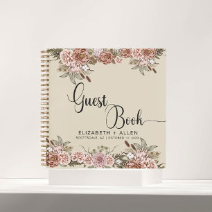 Livre d'invité Mariage personnalisé Boho naturel