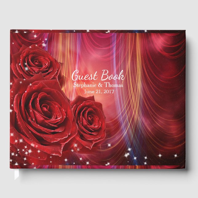 Livre d'invité Mariage Red Roses (Recto)