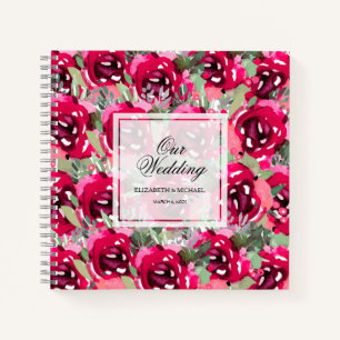 Livre d'invité Mariage rose Floral