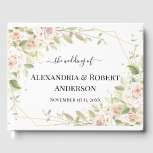Livre d'invité Mariage Rose Pink Watercolor