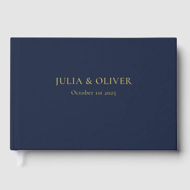 Livre d'invité Mariage simple, Mariage lin invité  (Recto)