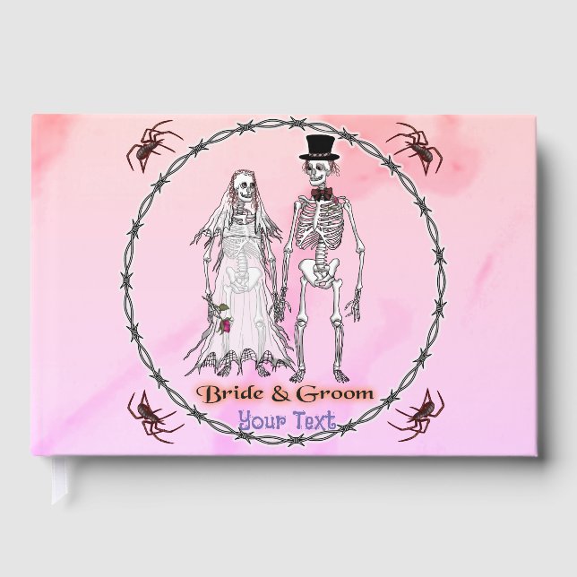 Livre d'invité Mariage Skeleton (Recto)
