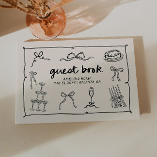 Livre d'invité Mariage tiré à la main