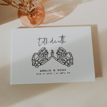 Livre d'invité Mariage White Till Death Skeleton H