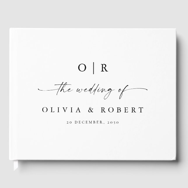 Livre d'invité minimaliste Mariage (Recto)