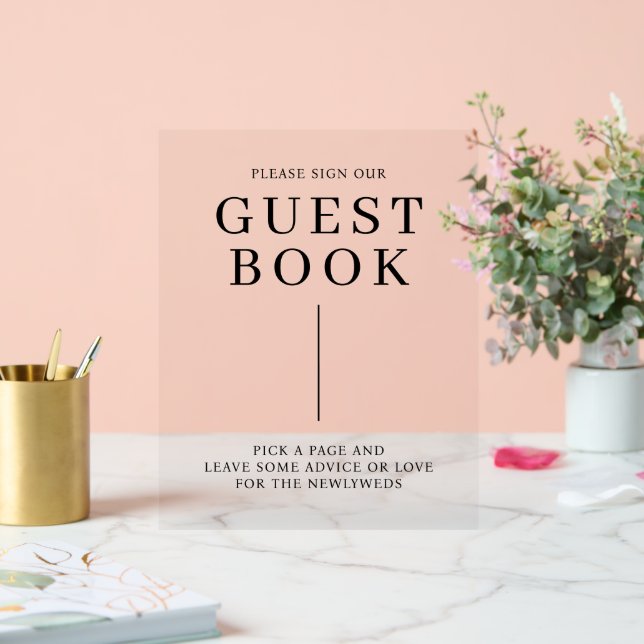 Livre d'invité minimaliste Mariage (Mariage)