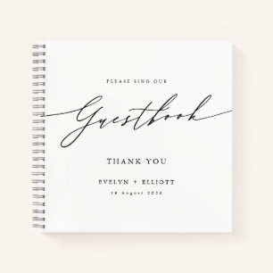 Livre d'invité minimaliste simple pour Mariage