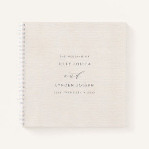 Livre d'invité moderne Faux Textured Budget Élégan