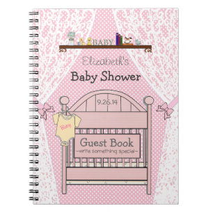 Livre d'invité orienté de baby shower de huche de