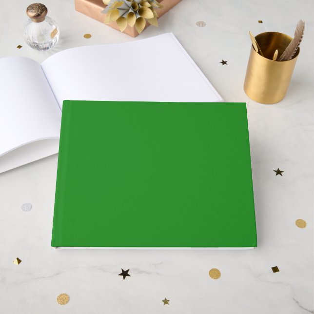 Livre d'invité personnalisé Forest Green (Recto ouvert)