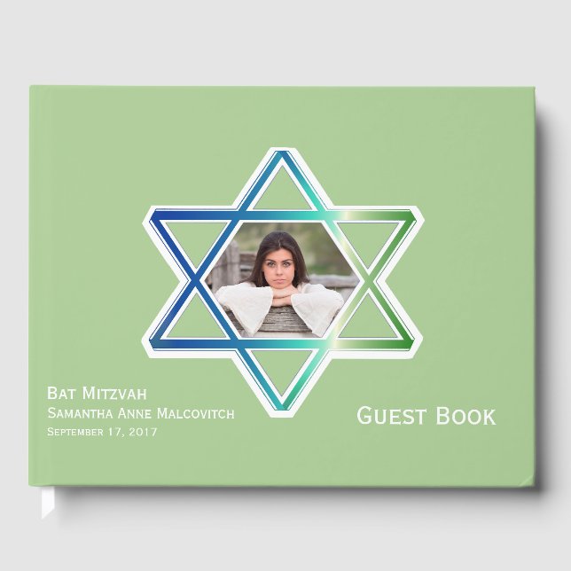 Livre d'invité photo personnalisé du Bat mitzvah d (Recto)