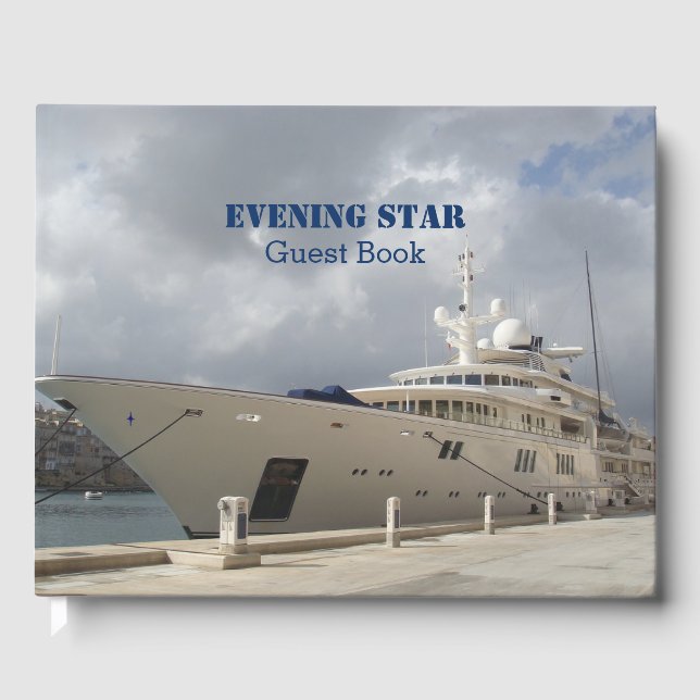 Livre d'invité photo sur yacht personnalisé (Recto)