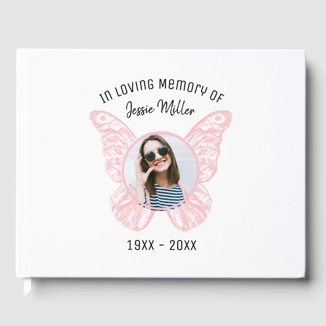 Livre d'invité Pink Butterfly Memorial (Recto)