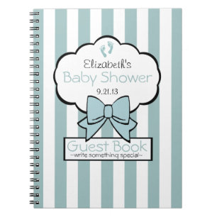 Livre d'invité rayé de baby shower