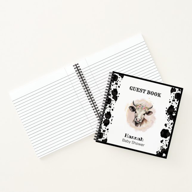 Livre d'invité Rustic Cow (Intérieur)