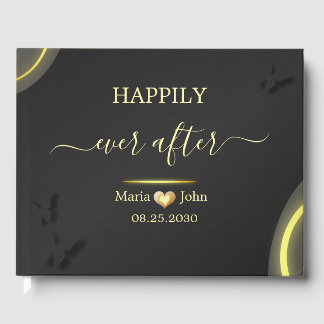Livre d'invité sur le mariage élégant personnalisé